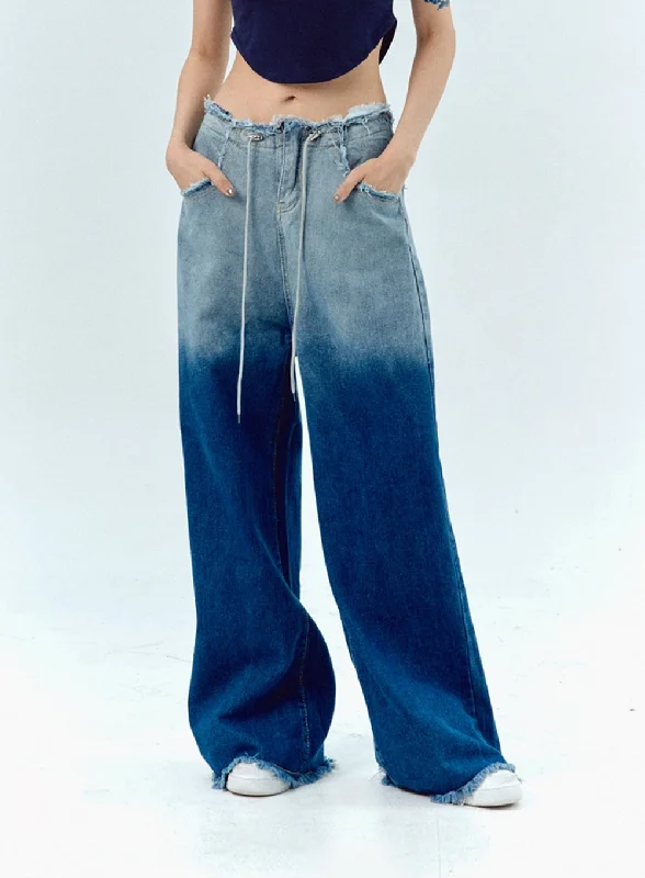 Gradient Wide Jeans IU329