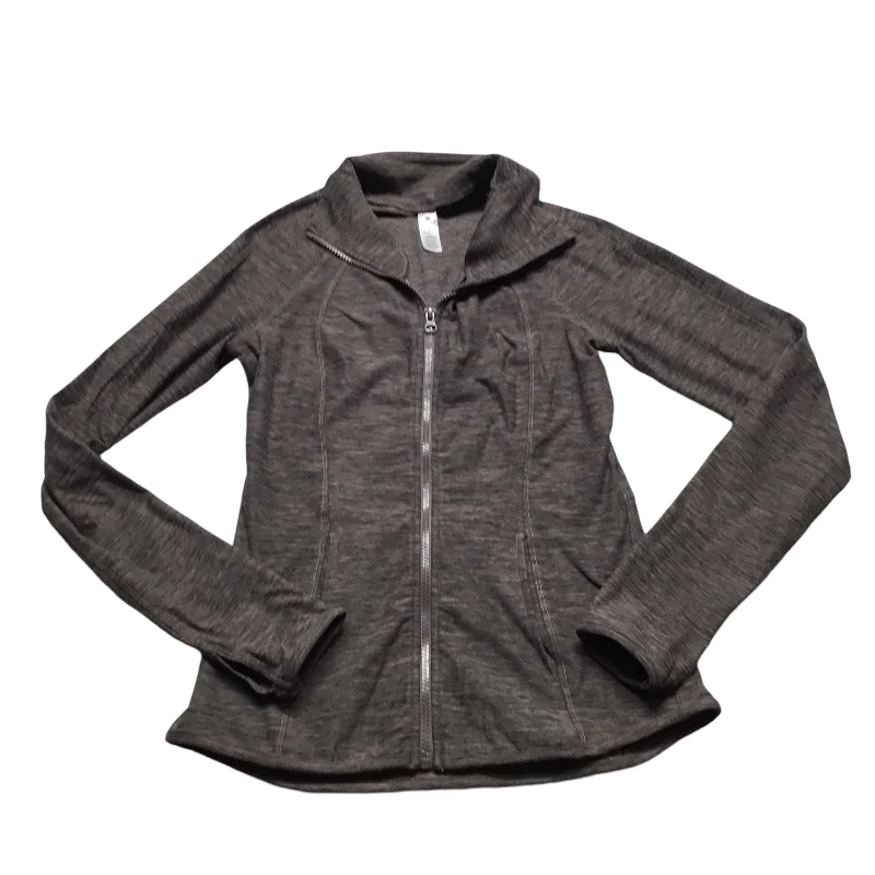 Athletic Jacket By Yogalicious In Brown, Size: S