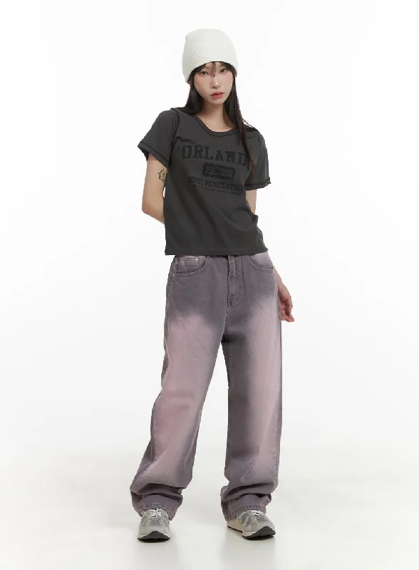 Color-Washed Baggy Jeans CA430