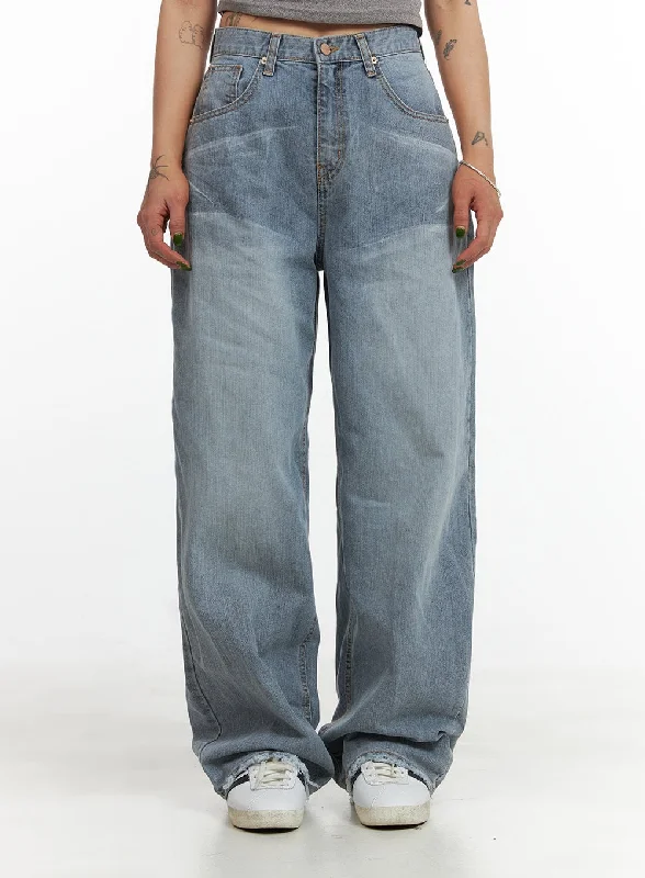 Light Washed Denim Baggy Jeans CY429