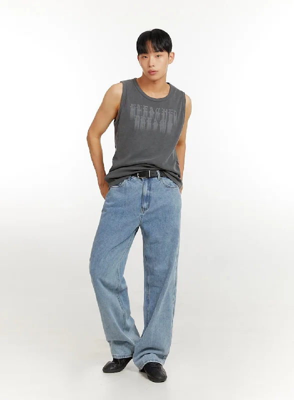 Men's Baggy Jeans (Light Blue) IU426