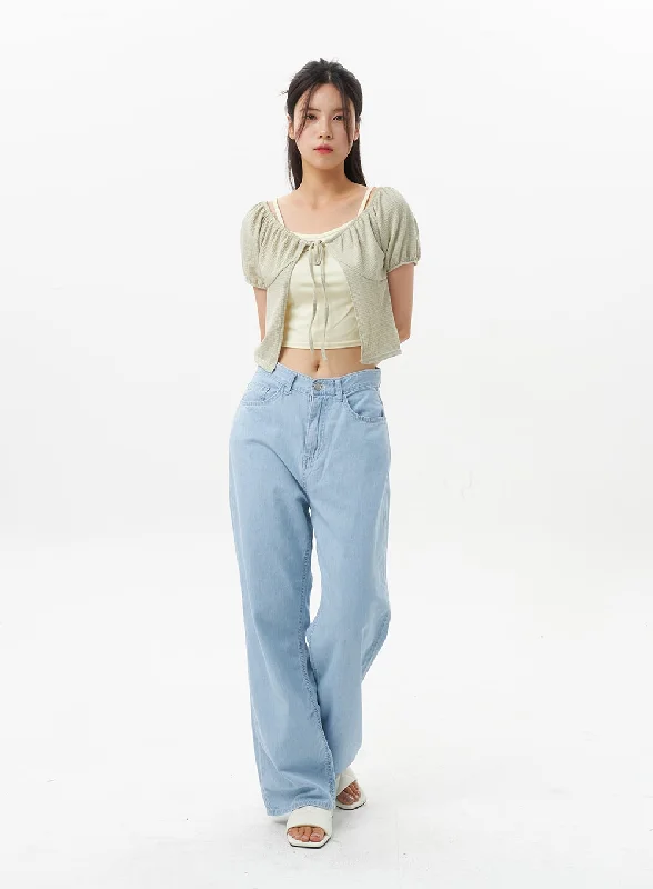 Light Wash Baggy Jeans OU327