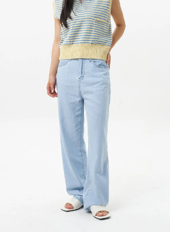 Mid-Rise Wide Leg Jeans OU323