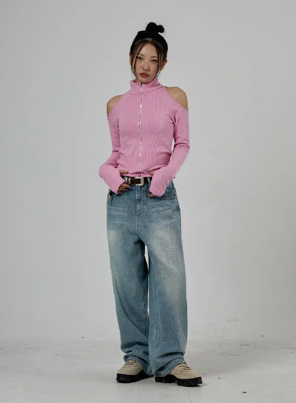 Light Wash Baggy Jeans Unisex CD26