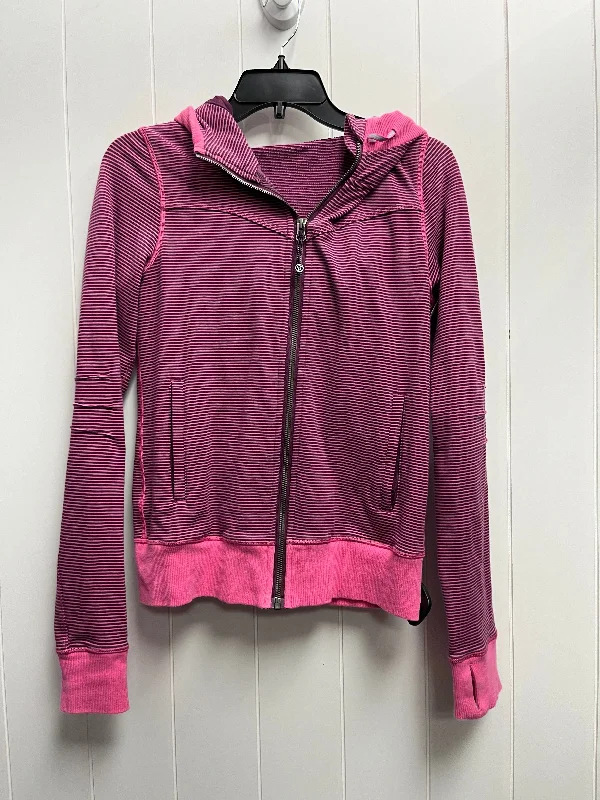 Athletic Jacket By Lululemon In Pink & Purple, Size: S