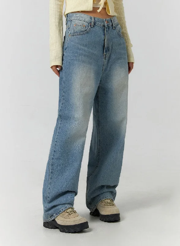 Washed Cotton Straight Denim CF401