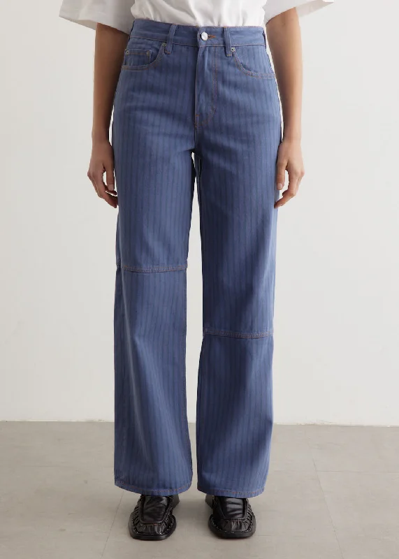 Stripe Overdyed Denim Jeans