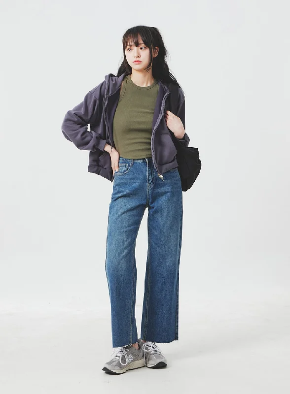 High Waist Mid-Wash Jeans BA305