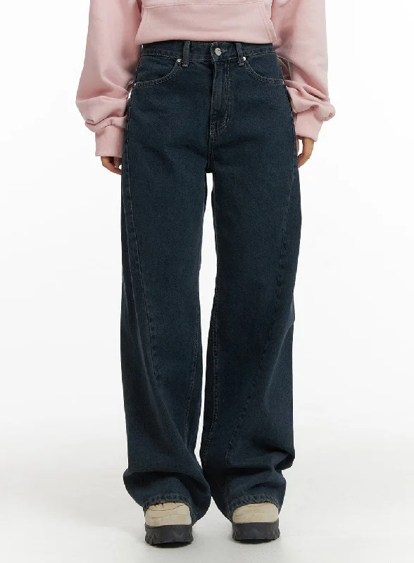 Washed Wide Leg Jeans CJ429