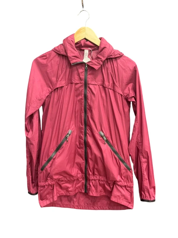 Athletic Jacket By Lululemon In Red, Size: S