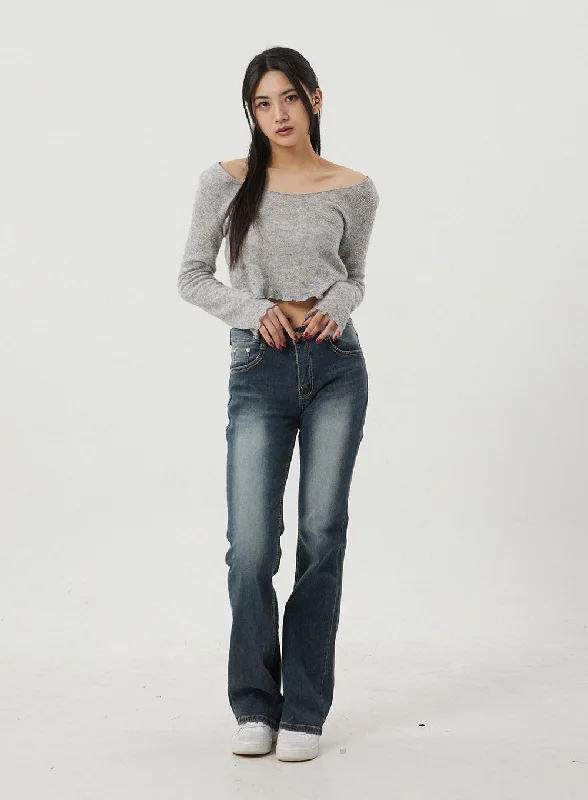 Dark Wash Bootcut Jeans BJ317