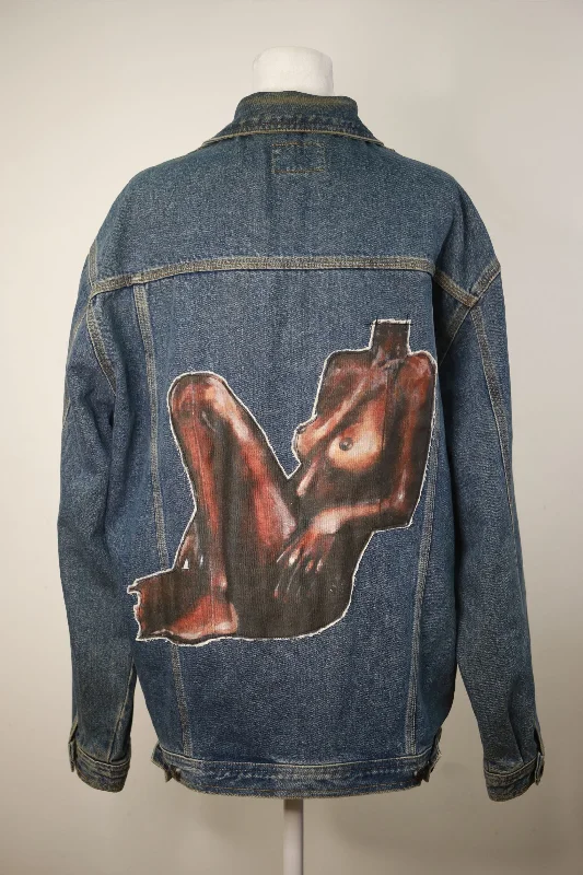 'Jazmin' Hand Stitched Denim Jacket