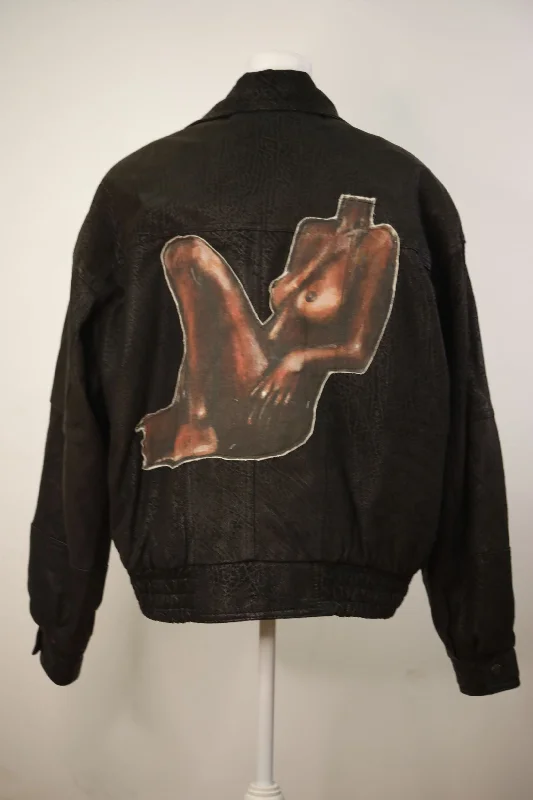 'Jazmin' Hand Stitched Leather Jacket