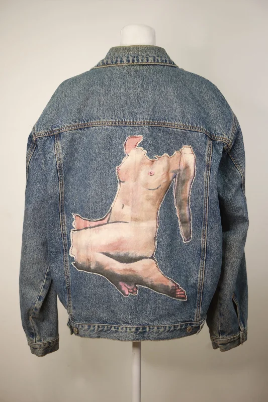 'Rosemary' Hand Stitched Denim Jacket