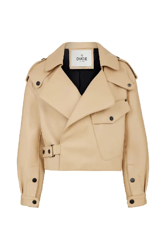 Simi Leather Jacket - Beige