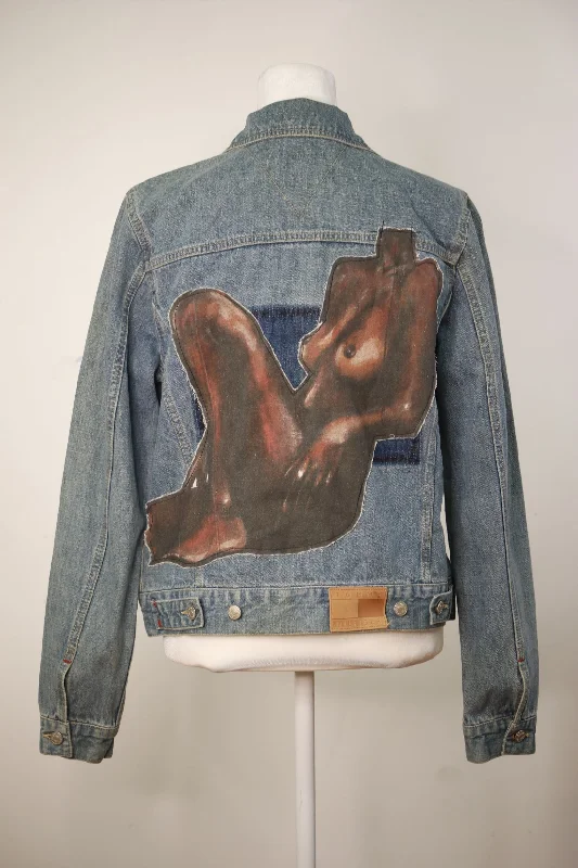 'Jazmin' Hand Stitched Denim Jacket