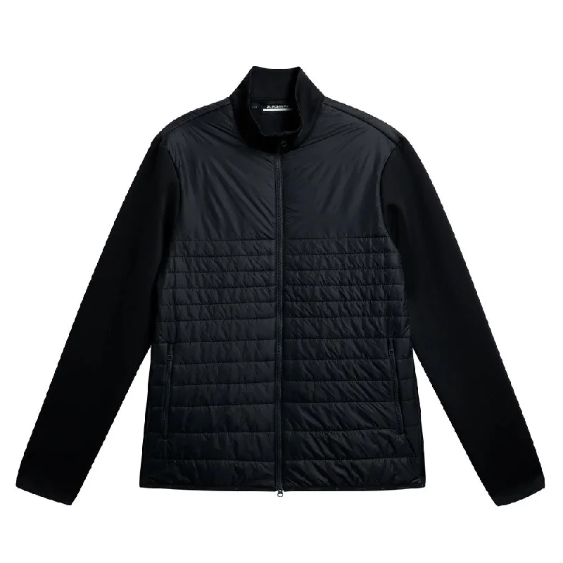 J.Lindeberg Martino Quilt Hybrid Golf Jacket Black - SS24