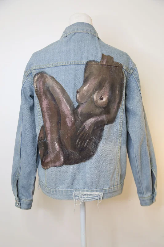 'Jazmin' Hand Painted Denim Jacket