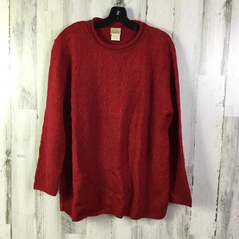 Sweater By Bobbie Brooks In Red, Size: Xl