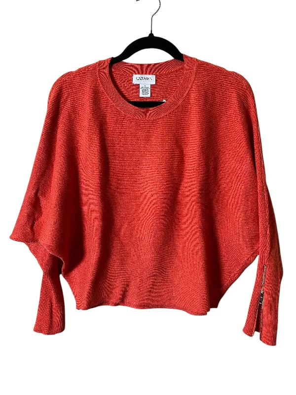 Sweater By Carmen By Carmen Marc Valvo In Orange, Size: S