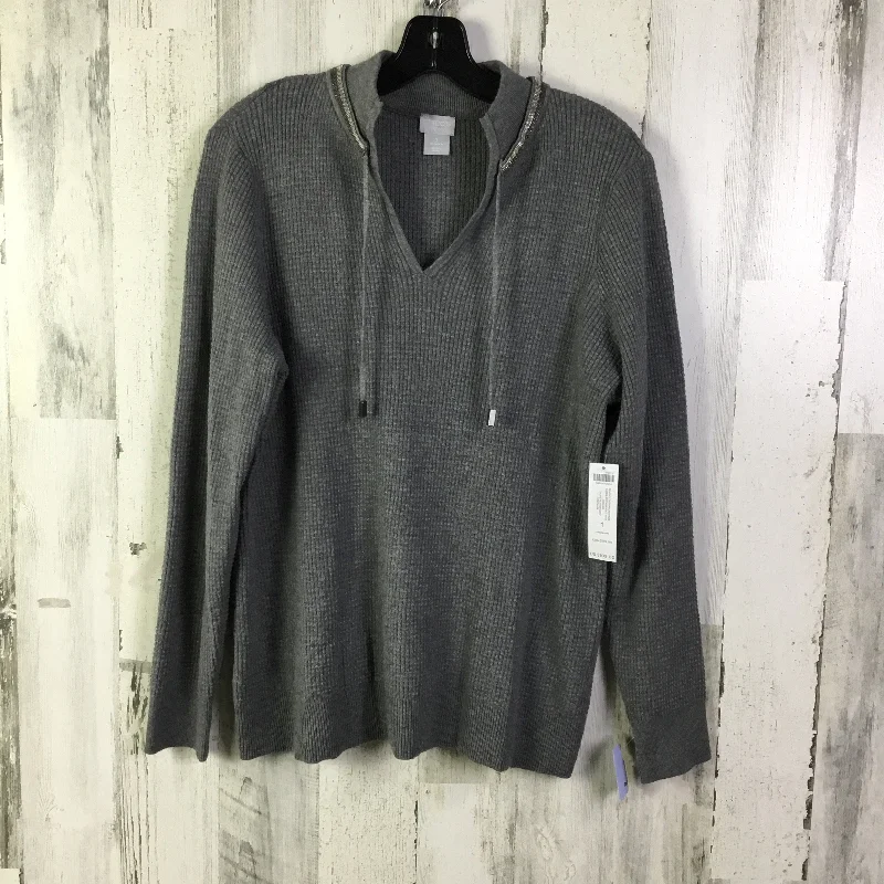 Sweater By Chicos In Grey, Size: M