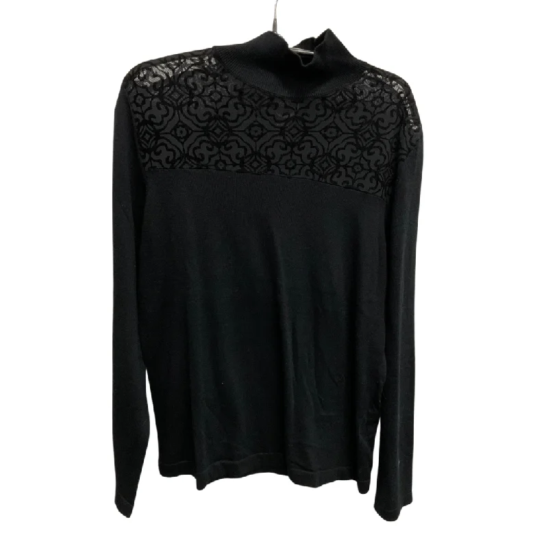 Sweater By Clothes Mentor In Black, Size: L