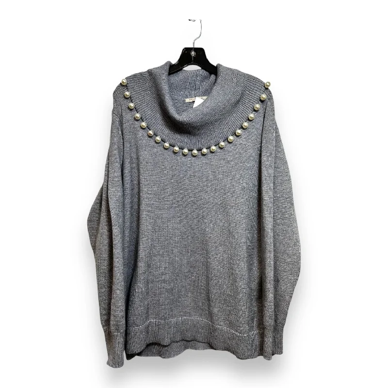 Sweater By Clothes Mentor In Grey, Size: Xl