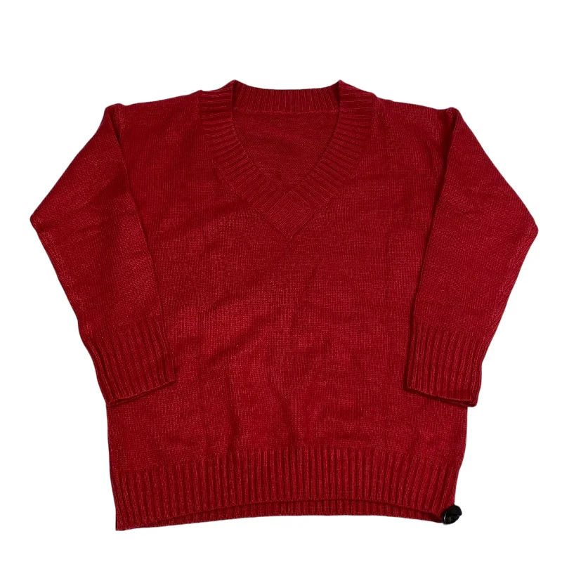 Sweater By Clothes Mentor In Red, Size: L