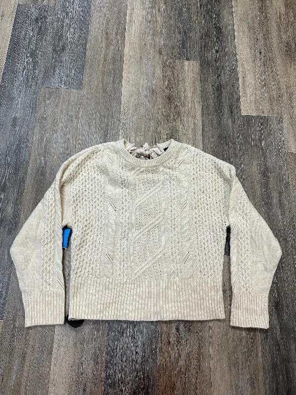 Sweater By Express In Cream, Size: L