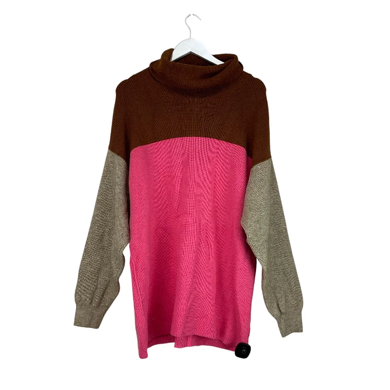 Sweater By Free People In Pink & Tan, Size: L