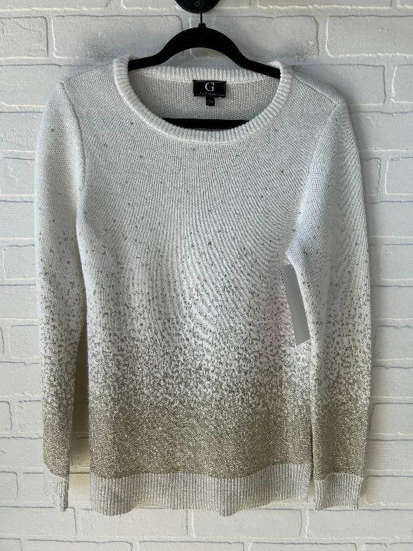 Sweater By G By Giuliana In Gold & White, Size: S