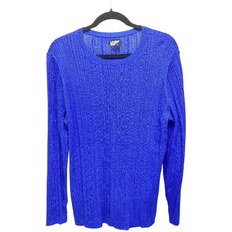 Sweater By Lands End In Blue, Size: L