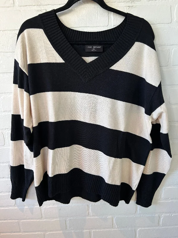 Sweater By Lane Bryant In Black & Cream, Size: 1x