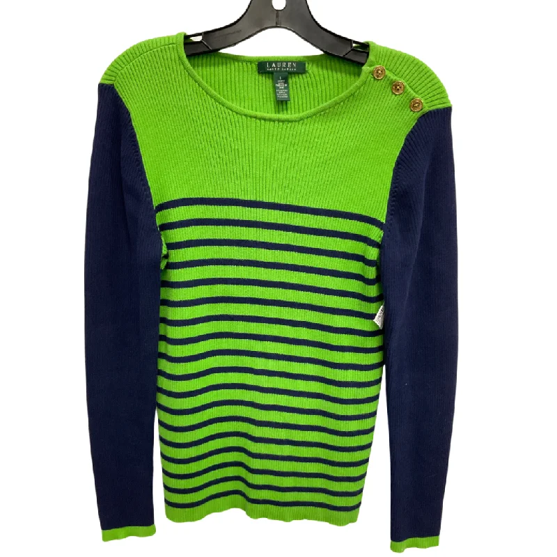 Sweater By Lauren By Ralph Lauren In Green, Size: L