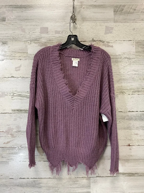 Sweater By Main Strip In Purple, Size: S