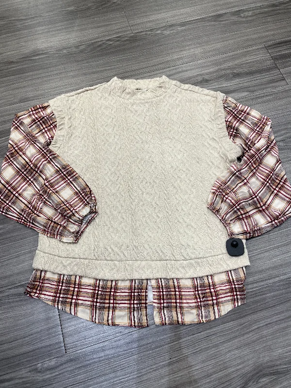 Sweater By Maurices In Cream, Size: L