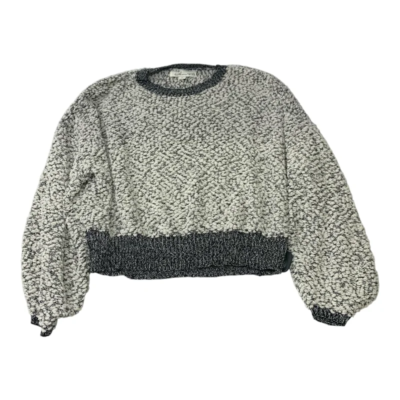 Sweater By Vintage Havana In Black & Cream, Size: L