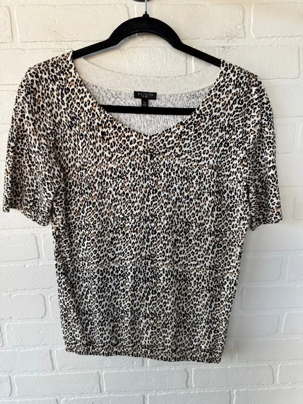 Sweater Short Sleeve By Talbots In Animal Print, Size: Sp