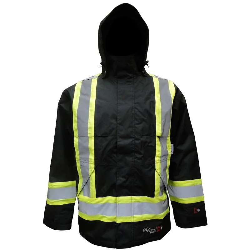 Viking Professional® Black Insulated Journeyman FR Rip Stop Jacket 3907FRWJ