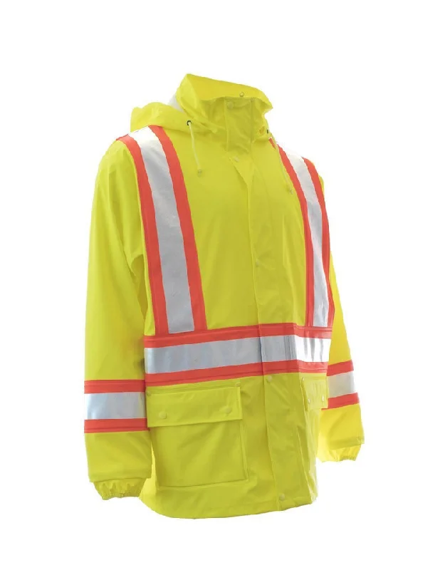 Forcefield High Visibility Lime FR Rain Jacket 023-7155