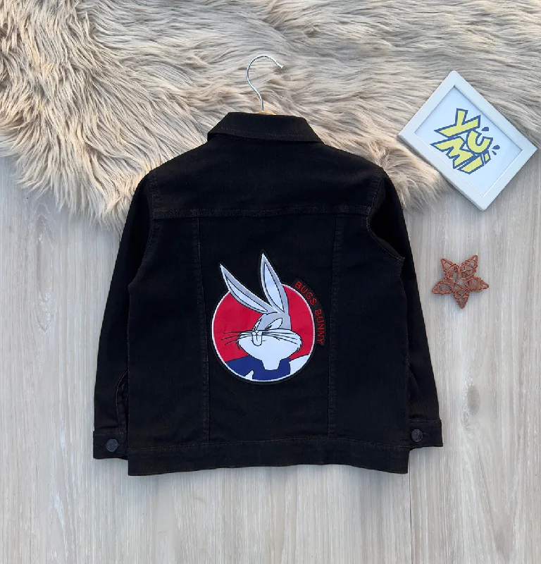 Kids' Bugs Bunny Black Denim Jacket