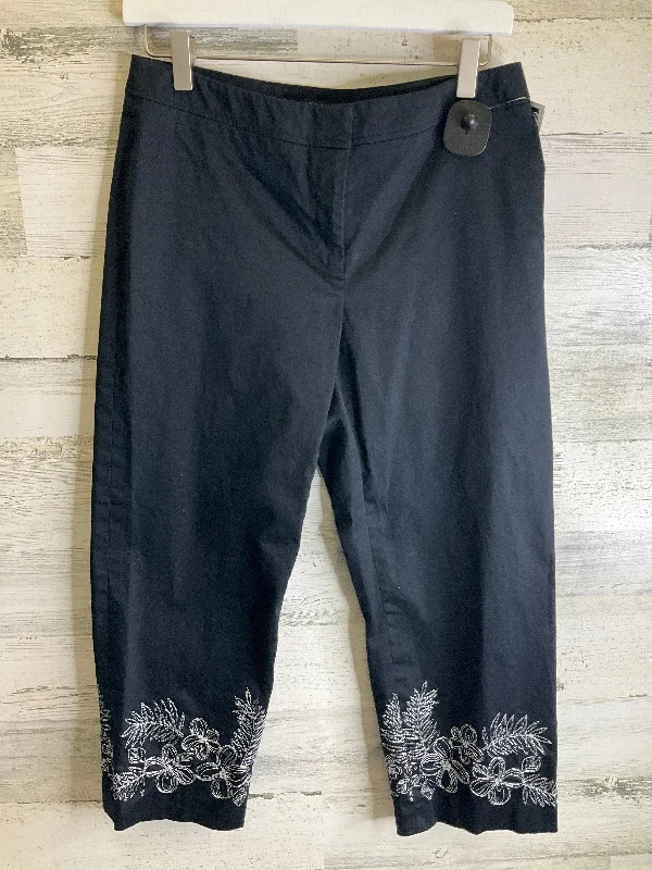 Pants Cropped By Apostrophe In Black, Size: 8petite