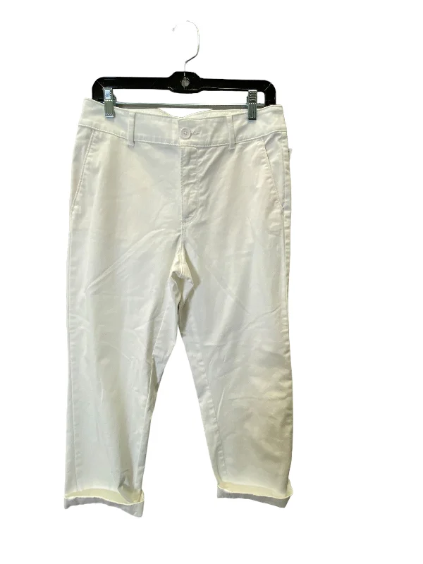 Pants Cropped By Loft In White, Size: 6petite