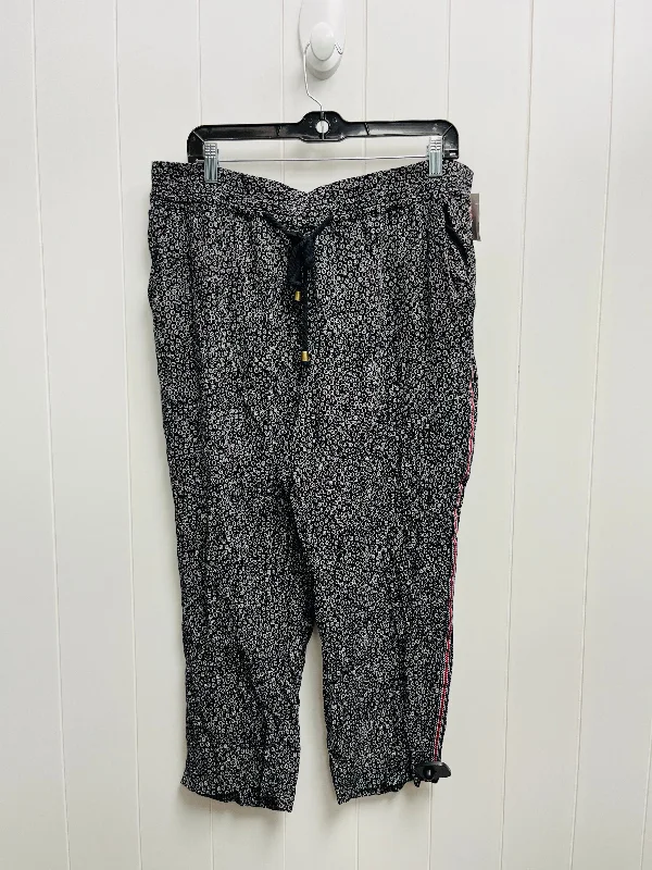 Pants Joggers By Anthropologie In Black & White, Size: Xl