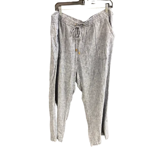 Pants Linen By Ellen Tracy In Striped Pattern, Size: Xl