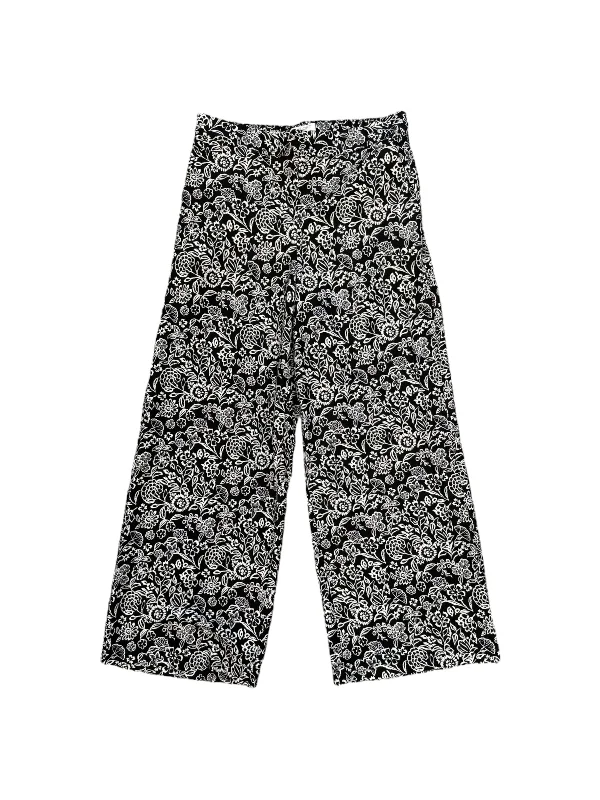 Pants Linen By Loft In Black & White, Size: M