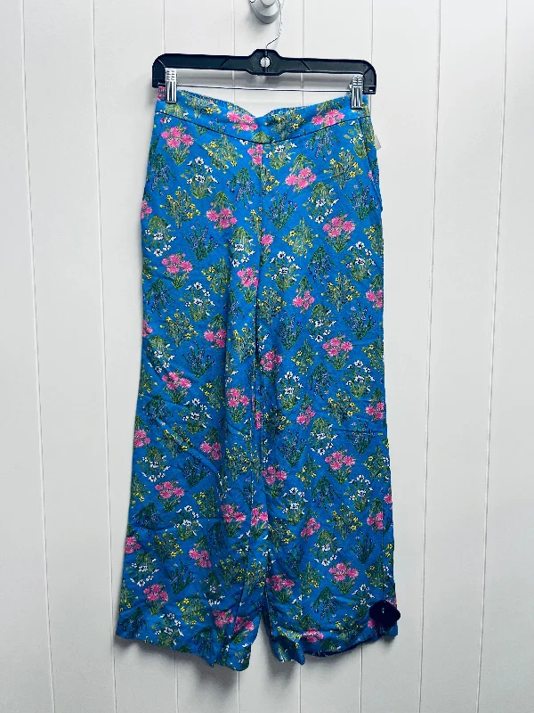 Pants Linen By Loft In Blue & Pink, Size: Xxs