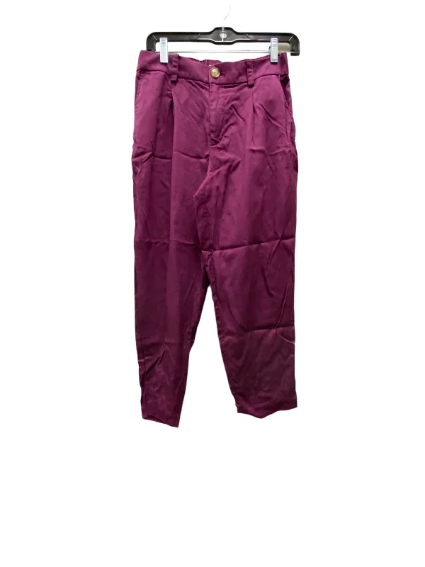 Pants Linen By Loft In Purple, Size: 4