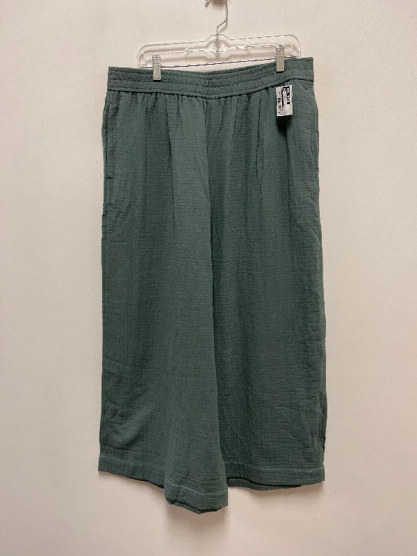 Pants Linen By Madewell In Green, Size: Xl