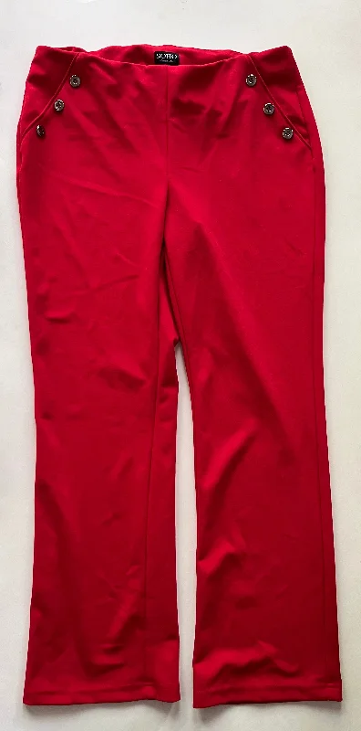 Pants Work/dress By Soho Design Group In Red, Size: 18